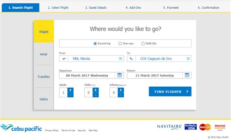 cebu pacific search flight